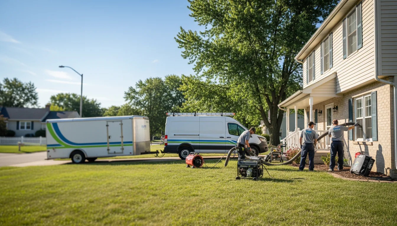 Flooded Basement Restoration And Cleanup With Repair in Blanford, IN near me